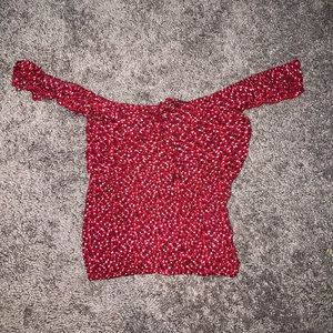 Off the shoulder crop top